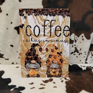Coffee Gnomes 120 Piece Puzzle Custom Handmade Jigsaw Puzzle Decor